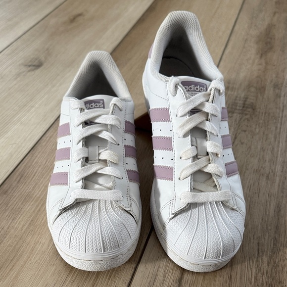 Adidas Superstar Soft Vision White and Pink Sneakers Women’s 7.5 DB3347 - Picture 3 of 12